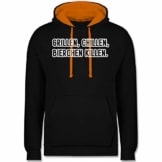 Grill - Grillen, chillen, Bierchen Killen - L - Schwarz/Orange - JH003 - Kontrast Hoodie - 1