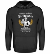 Lustig von Polizei staatlich geprüfter Biertrinker Bier Bierkrug T-Shirt Alkohol Geschenk – Unisex Kapuzenpullover Hoodie -M-Jet Schwarz